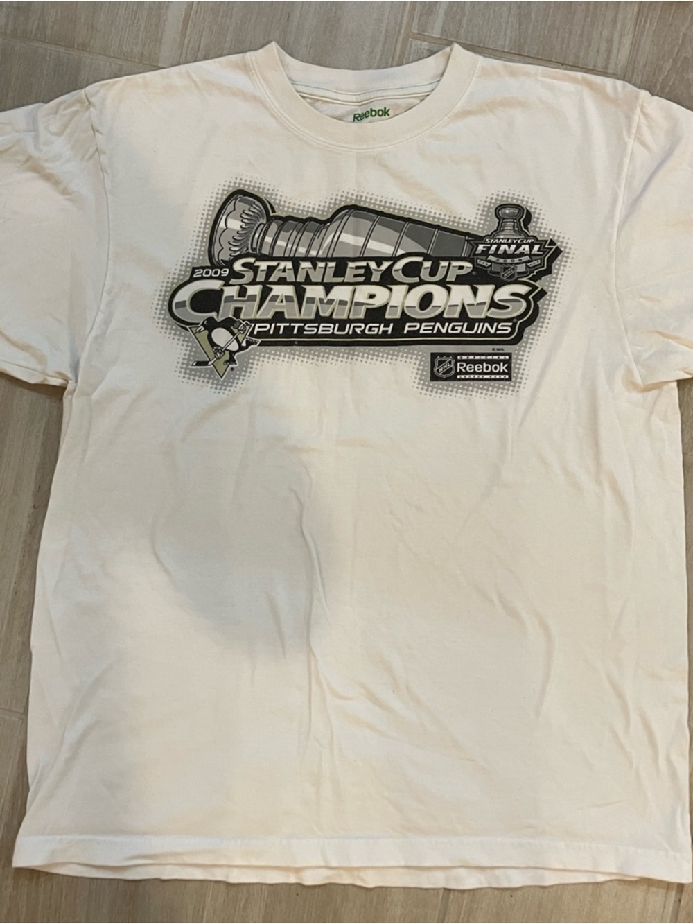 Reebok 2009 Pittsburgh penguins Stanley cup champions shirt